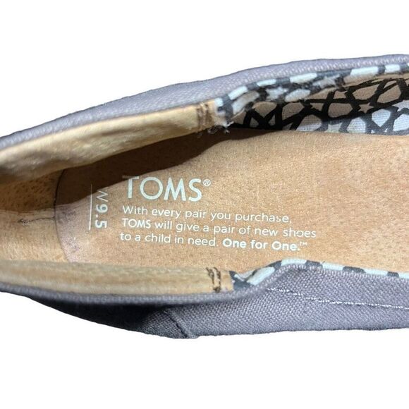 Tom’s Espadrille Peep Toe Wedge Heels Women’s 9.5 - Picture 7 of 9
